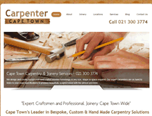 Tablet Screenshot of carpentercapetown.com